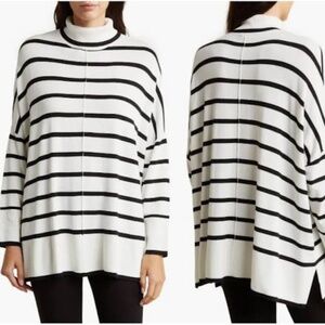 Adrianna Papell - Striped Long Sleeve Turtleneck Sweater - Size Small - Like new